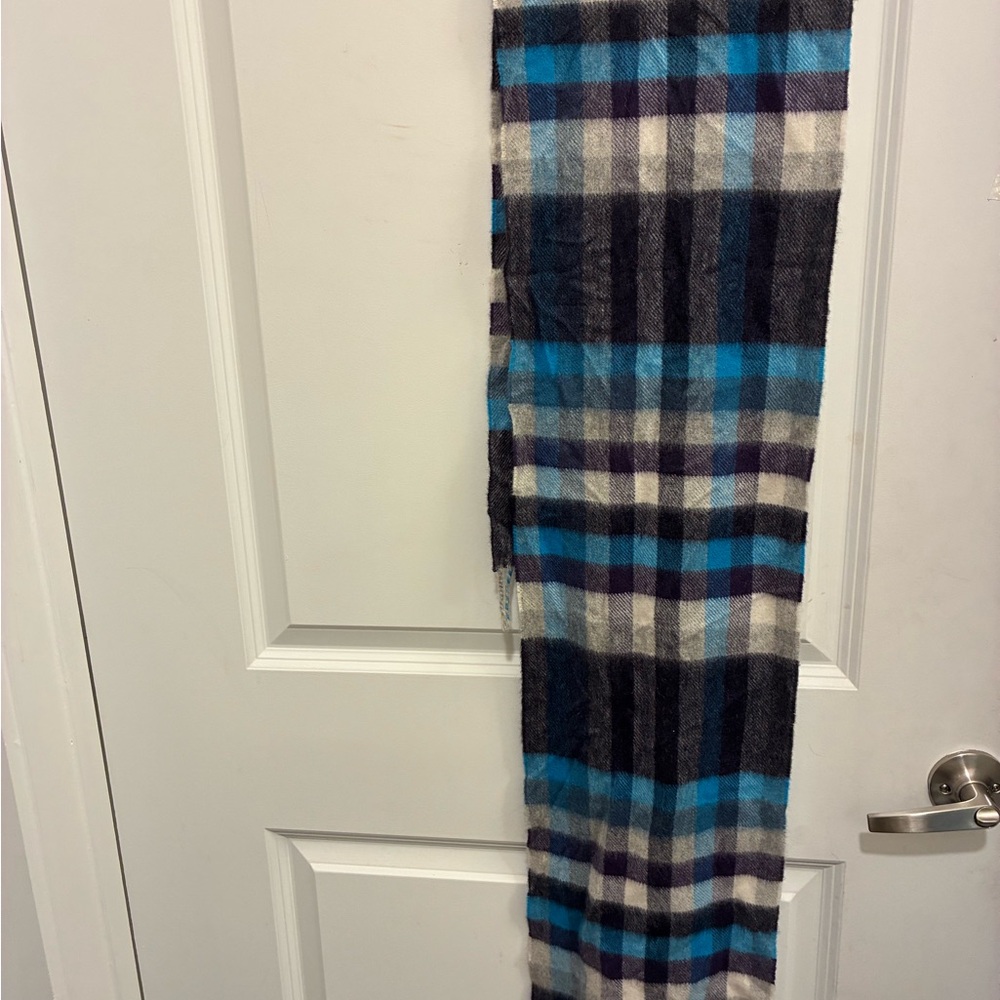Prince Cashmere Scarf in Blue and Gray